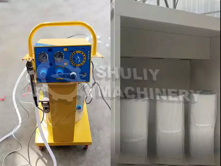 powder spray machine & recycling machine